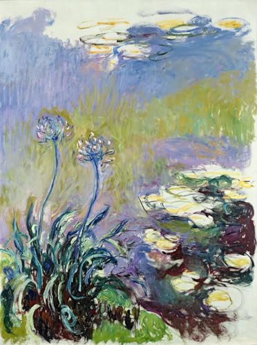 PMEFGJDPE Bekannt Poster Kunstdrucke Porträts Wandkunst Die agapanthus von claude monet Leinwand Ölgemälde für Heimtextilien 60x90cm PMEFGJDPE Bekannt Poster Kunstdrucke Porträts Wandkunst Die agapanthus von claude monet Leinwand Ölgemälde für Heimtextilien 60x90cm von PMEFGJDPE