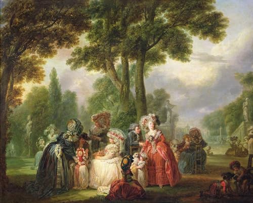 PMEFGJDPE Bekannt Poster Kunstdrucke Porträts Wandkunst Ein Treffen im Park von Francois Louis Watteau Leinwand Ölgemälde für Heimtextilien 60x90cm PMEFGJDPE Bekannt Poster Kunstdrucke Porträts Wandkunst Ein Treffen im Park von Francois Louis Watteau Leinwand Ölgemälde für Heimtextilien 60x90cm von PMEFGJDPE