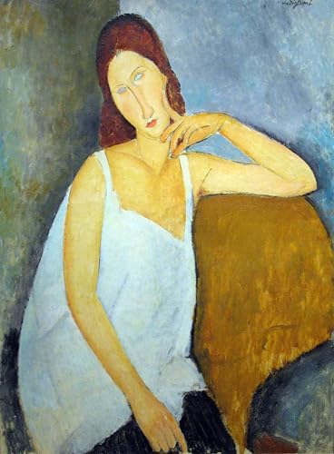 PMEFGJDPE Bekannt Poster Kunstdrucke Porträts Wandkunst Jeanne hebuterne von amedeo modigliani Leinwand Ölgemälde für Heimtextilien 60x90cm PMEFGJDPE Bekannt Poster Kunstdrucke Porträts Wandkunst Jeanne hebuterne von amedeo modigliani Leinwand Ölgemälde für Heimtextilien 60x90cm von PMEFGJDPE