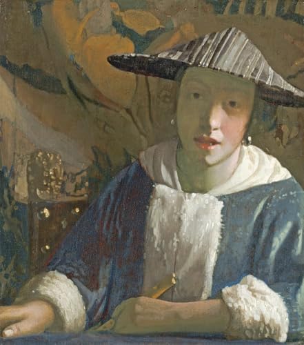 PMEFGJDPE Bekannt Poster Kunstdrucke Porträts Wandkunst Junges Mädchen mit Flöte. von Jan Vermeer Van Delft Leinwand Ölgemälde für Heimtextilien 60x90cm PMEFGJDPE Bekannt Poster Kunstdrucke Porträts Wandkunst Junges Mädchen mit Flöte. von Jan Vermeer Van Delft Leinwand Ölgemälde für Heimtextilien 60x90cm von PMEFGJDPE