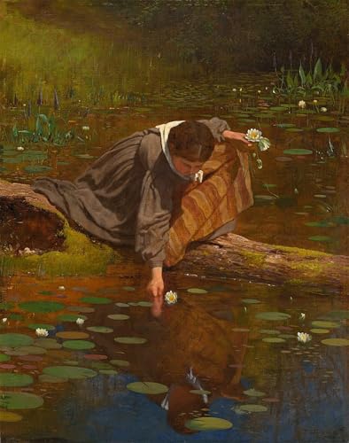 PMEFGJDPE Bekannt Poster Kunstdrucke Porträts Wandkunst Lilien sammeln von Eastman Johnson Leinwand Ölgemälde für Heimtextilien 60x90cm PMEFGJDPE Bekannt Poster Kunstdrucke Porträts Wandkunst Lilien sammeln von Eastman Johnson Leinwand Ölgemälde für Heimtextilien 60x90cm von PMEFGJDPE