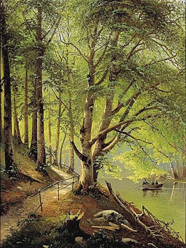 PMEFGJDPE Bekannt Poster Kunstdrucke Porträts Wandkunst Waldansicht mit zwei Damen und einem mann in einem Ruderboot von siegfried hass Leinwand Ölgemälde für Heimtextilien 60x90cm PMEFGJDPE Bekannt Poster Kunstdrucke Porträts Wandkunst Waldansicht mit zwei Damen und einem mann in einem Ruderboot von siegfried hass Leinwand Ölgemälde für Heimtextilien 60x90cm von PMEFGJDPE
