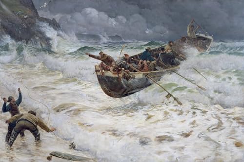 PMEFGJDPE Bekannt Poster Kunstdrucke Porträts Wandkunst Wie das Boot nach Hause kam von Charles Napier Hemy Leinwand Ölgemälde für Heimtextilien 60x90cm PMEFGJDPE Bekannt Poster Kunstdrucke Porträts Wandkunst Wie das Boot nach Hause kam von Charles Napier Hemy Leinwand Ölgemälde für Heimtextilien 60x90cm von PMEFGJDPE