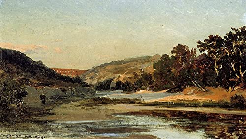 PMEFGJDPE Bekannt Poster Wandbilder Gemalde Kunst Poster Das aquädukt im tal von jean-baptiste-camille corot Vintage Leinwandkunst für Schlafzimmer Home Decor 60x90cm PMEFGJDPE Bekannt Poster Wandbilder Gemalde Kunst Poster Das aquädukt im tal von jean-baptiste-camille corot Vintage Leinwandkunst für Schlafzimmer Home Decor 60x90cm von PMEFGJDPE