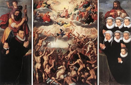 PMEFGJDPE Bekannt Poster Wandbilder Gemalde Kunst Poster Das jüngste Gericht von jacob de backer Vintage Leinwandkunst für Schlafzimmer Home Decor 60x90cm PMEFGJDPE Bekannt Poster Wandbilder Gemalde Kunst Poster Das jüngste Gericht von jacob de backer Vintage Leinwandkunst für Schlafzimmer Home Decor 60x90cm von PMEFGJDPE