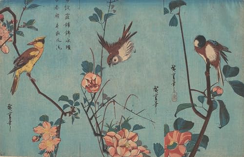 PMEFGJDPE Bekannt Poster Wandbilder Gemalde Kunst Poster Meise und Kamelien Right Bird and Wild Roses Center von Ando Hiroshige Vintage Leinwandkunst für Schlafzimmer Home Decor 60x90cm PMEFGJDPE Bekannt Poster Wandbilder Gemalde Kunst Poster Meise und Kamelien Right Bird and Wild Roses Center von Ando Hiroshige Vintage Leinwandkunst für Schlafzimmer Home Decor 60x90cm von PMEFGJDPE