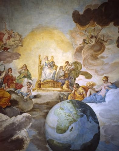PMEFGJDPE Berühmte Gemälde Deko Kunstdrucke Bilder Tier Poster Allegorie der göttlichen Weisheit von Andrea Sacchi Abstrakte Leinwand Kunst für Wohnzimmerdekoration 60x90cm von PMEFGJDPE