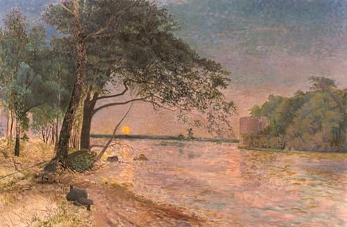 PMEFGJDPE Berühmte Gemälde Deko Kunstdrucke Bilder Tier Poster Blick auf schloss Kronenberg bei sonnenuntergang von alfred wahlberg Abstrakte Leinwand Kunst für Wohnzimmerdekoration 60x90cm PMEFGJDPE Berühmte Gemälde Deko Kunstdrucke Bilder Tier Poster Blick auf schloss Kronenberg bei sonnenuntergang von alfred wahlberg Abstrakte Leinwand Kunst für Wohnzimmerdekoration 60x90cm von PMEFGJDPE