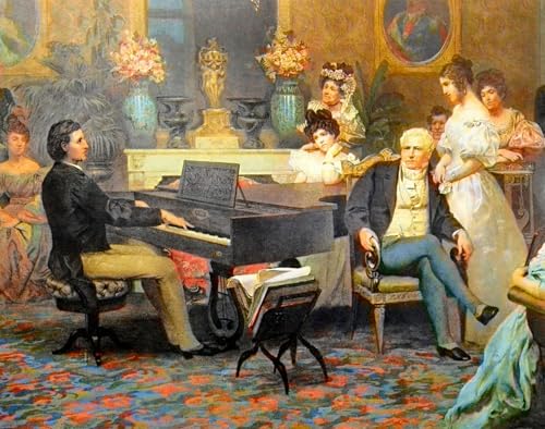 PMEFGJDPE Berühmte Gemälde Deko Kunstdrucke Bilder Tier Poster Chopin spielt Klavier Salon Inradziwil von Hendrik Siemiradzki Abstrakte Leinwand Kunst für Wohnzimmerdekoration 60x90cm PMEFGJDPE Berühmte Gemälde Deko Kunstdrucke Bilder Tier Poster Chopin spielt Klavier Salon Inradziwil von Hendrik Siemiradzki Abstrakte Leinwand Kunst für Wohnzimmerdekoration 60x90cm von PMEFGJDPE