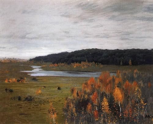 PMEFGJDPE Berühmte Gemälde Deko Kunstdrucke Bilder Tier Poster Das tal des flusses. herbst von isaac levitan Abstrakte Leinwand Kunst für Wohnzimmerdekoration 60x90cm PMEFGJDPE Berühmte Gemälde Deko Kunstdrucke Bilder Tier Poster Das tal des flusses. herbst von isaac levitan Abstrakte Leinwand Kunst für Wohnzimmerdekoration 60x90cm von PMEFGJDPE