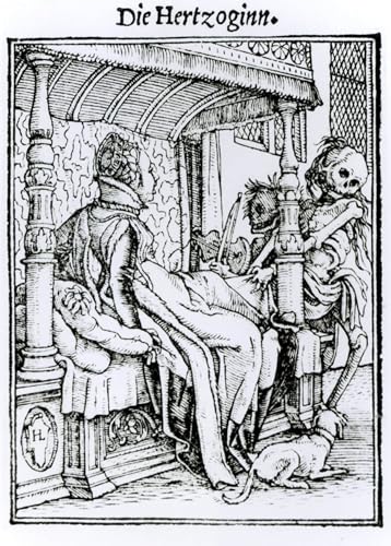 PMEFGJDPE Berühmte Gemälde Deko Kunstdrucke Bilder Tier Poster Death and the Lady by Hans Holbein Der Jüngere Abstrakte Leinwand Kunst für Wohnzimmerdekoration 60x90cm von PMEFGJDPE
