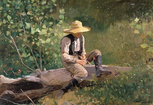 PMEFGJDPE Berühmte Gemälde Deko Kunstdrucke Bilder Tier Poster Der whittling boy von winslow homer Abstrakte Leinwand Kunst für Wohnzimmerdekoration 60x90cm PMEFGJDPE Berühmte Gemälde Deko Kunstdrucke Bilder Tier Poster Der whittling boy von winslow homer Abstrakte Leinwand Kunst für Wohnzimmerdekoration 60x90cm von PMEFGJDPE