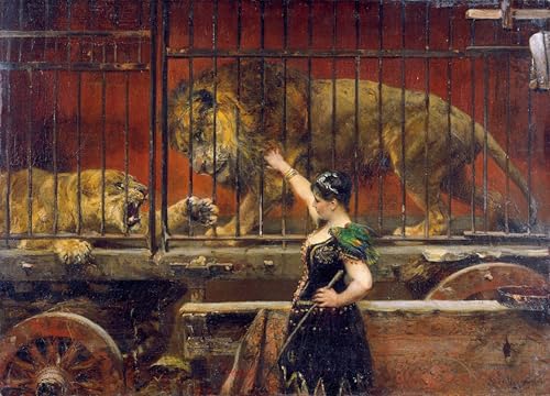 PMEFGJDPE Berühmte Gemälde Deko Kunstdrucke Bilder Tier Poster Die eifersüchtige Löwin von paul friedrich meyerheim Abstrakte Leinwand Kunst für Wohnzimmerdekoration 60x90cm PMEFGJDPE Berühmte Gemälde Deko Kunstdrucke Bilder Tier Poster Die eifersüchtige Löwin von paul friedrich meyerheim Abstrakte Leinwand Kunst für Wohnzimmerdekoration 60x90cm von PMEFGJDPE