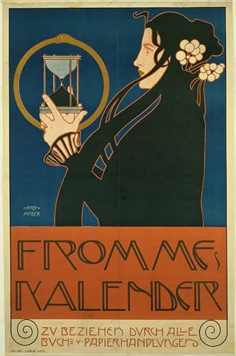 PMEFGJDPE Berühmte Gemälde Deko Kunstdrucke Bilder Tier Poster Frommes Kalender von Koloman Moser Abstrakte Leinwand Kunst für Wohnzimmerdekoration 60x90cm PMEFGJDPE Berühmte Gemälde Deko Kunstdrucke Bilder Tier Poster Frommes Kalender von Koloman Moser Abstrakte Leinwand Kunst für Wohnzimmerdekoration 60x90cm von PMEFGJDPE