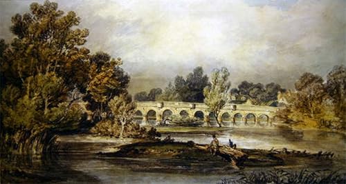 PMEFGJDPE Berühmte Gemälde Deko Kunstdrucke Bilder Tier Poster Maidenhead Bridge von Mallord William Turner Abstrakte Leinwand Kunst für Wohnzimmerdekoration 60x90cm PMEFGJDPE Berühmte Gemälde Deko Kunstdrucke Bilder Tier Poster Maidenhead Bridge von Mallord William Turner Abstrakte Leinwand Kunst für Wohnzimmerdekoration 60x90cm von PMEFGJDPE