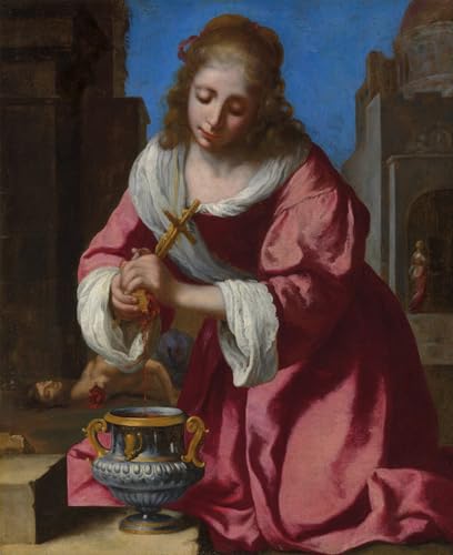 PMEFGJDPE Berühmte Gemälde Deko Kunstdrucke Bilder Tier Poster Saint Praxedis von Jan Vermeer Van Delft Abstrakte Leinwand Kunst für Wohnzimmerdekoration 60x90cm PMEFGJDPE Berühmte Gemälde Deko Kunstdrucke Bilder Tier Poster Saint Praxedis von Jan Vermeer Van Delft Abstrakte Leinwand Kunst für Wohnzimmerdekoration 60x90cm von PMEFGJDPE