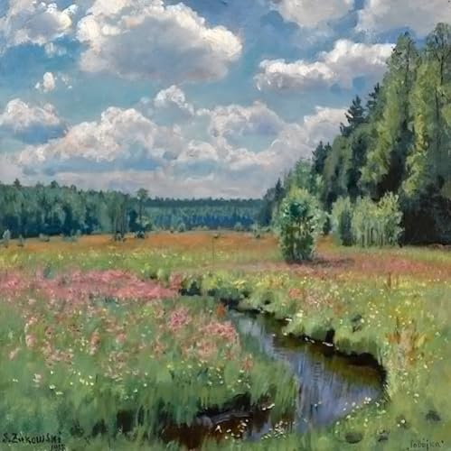PMEFGJDPE Berühmte Gemälde Deko Kunstdrucke Bilder Tier Poster Sommerwiese Stanislaw Schukowski Abstrakte Leinwand Kunst für Wohnzimmerdekoration 60x90cm PMEFGJDPE Berühmte Gemälde Deko Kunstdrucke Bilder Tier Poster Sommerwiese Stanislaw Schukowski Abstrakte Leinwand Kunst für Wohnzimmerdekoration 60x90cm von PMEFGJDPE