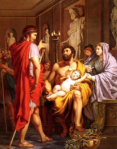 PMEFGJDPE Berühmte Gemälde Deko Kunstdrucke Bilder Tier Poster Themistocle Banni D'athenes se rend suppliant chez admete roi des molosses von pierre celestin francois für Wohnzimmerdekoration 60x90cm PMEFGJDPE Berühmte Gemälde Deko Kunstdrucke Bilder Tier Poster Themistocle Banni D'athenes se rend suppliant chez admete roi des molosses von pierre celestin francois für Wohnzimmerdekoration 60x90cm von PMEFGJDPE
