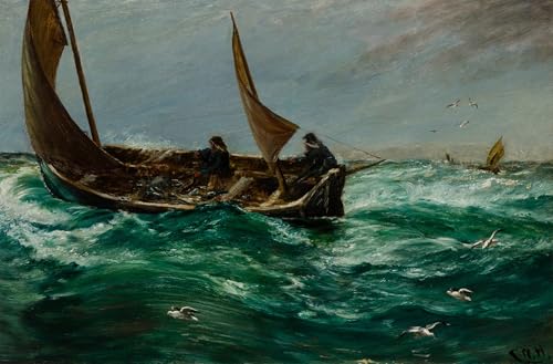 PMEFGJDPE Berühmte Gemälde Deko Kunstdrucke Bilder Tier Poster auf dem Heimweg von Charles Napier Hemy Abstrakte Leinwand Kunst für Wohnzimmerdekoration 60x90cm PMEFGJDPE Berühmte Gemälde Deko Kunstdrucke Bilder Tier Poster auf dem Heimweg von Charles Napier Hemy Abstrakte Leinwand Kunst für Wohnzimmerdekoration 60x90cm von PMEFGJDPE