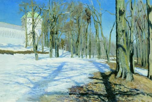 PMEFGJDPE Berühmte Gemälde Dekorative Bilder Graffiti Wandbild Das erwachen der natur von stanislav Zhukovsky Graffiti Leinwanddruck für Wanddekoration 60x90cm von PMEFGJDPE