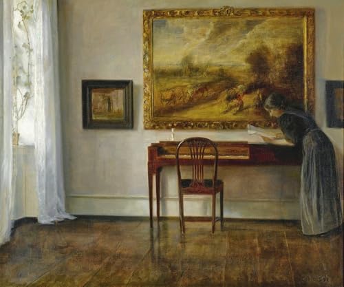 PMEFGJDPE Berühmte Gemälde Dekorative Bilder Graffiti Wandbild Innenraum Carl Vilhelm Holsoe Graffiti Leinwanddruck für Wanddekoration 60x90cm PMEFGJDPE Berühmte Gemälde Dekorative Bilder Graffiti Wandbild Innenraum Carl Vilhelm Holsoe Graffiti Leinwanddruck für Wanddekoration 60x90cm von PMEFGJDPE