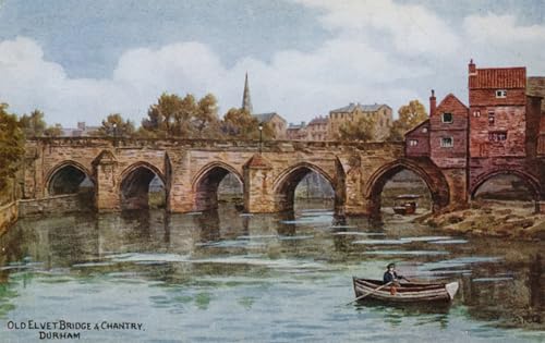 PMEFGJDPE Berühmte Gemälde Dekorative Bilder Graffiti Wandbild Old Elvet Bridge und Chantry Durham von Alfred Robert Quinton Graffiti Leinwanddruck für Wanddekoration 60x90cm von PMEFGJDPE