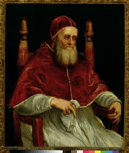 PMEFGJDPE Berühmte Gemälde Dekorative Bilder Graffiti Wandbild Papst Julius II. von Tiziano Vecelli Graffiti Leinwanddruck für Wanddekoration 60x90cm PMEFGJDPE Berühmte Gemälde Dekorative Bilder Graffiti Wandbild Papst Julius II. von Tiziano Vecelli Graffiti Leinwanddruck für Wanddekoration 60x90cm von PMEFGJDPE
