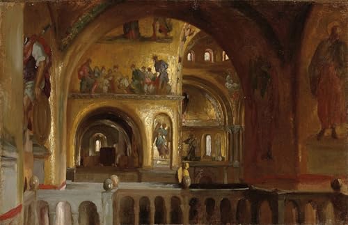 PMEFGJDPE Berühmte Gemälde Dekorative Bilder Graffiti Wandbild das Innere von St Mark von Frederic Leighton Graffiti Leinwanddruck für Wanddekoration 60x90cm PMEFGJDPE Berühmte Gemälde Dekorative Bilder Graffiti Wandbild das Innere von St Mark von Frederic Leighton Graffiti Leinwanddruck für Wanddekoration 60x90cm von PMEFGJDPE