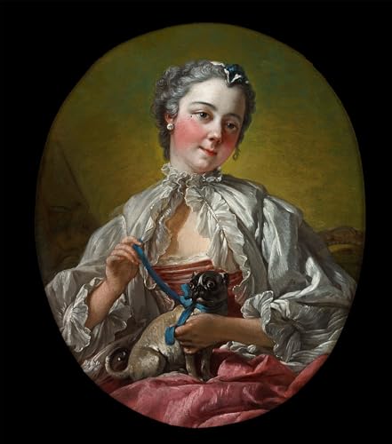 PMEFGJDPE Berühmte Gemälde Dekorative Bilder Graffiti Wandbild eine junge Dame mit einem Mops von François Boucher Graffiti Leinwanddruck für Wanddekoration 60x90cm PMEFGJDPE Berühmte Gemälde Dekorative Bilder Graffiti Wandbild eine junge Dame mit einem Mops von François Boucher Graffiti Leinwanddruck für Wanddekoration 60x90cm von PMEFGJDPE