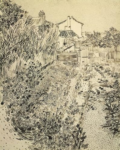 PMEFGJDPE Berühmte Gemälde Leinwand Wandkunst Malerei Wandkunst Der blumengarten von vincent van gogh Mode Leinwand Malerei für Office Home Decor 60x90cm von PMEFGJDPE