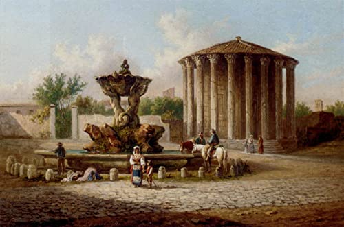 PMEFGJDPE Berühmte Gemälde Leinwand Wandkunst Malerei Wandkunst Der tempel der vesta von johann Zahnd Mode Leinwand Malerei für Office Home Decor 60x90cm PMEFGJDPE Berühmte Gemälde Leinwand Wandkunst Malerei Wandkunst Der tempel der vesta von johann Zahnd Mode Leinwand Malerei für Office Home Decor 60x90cm von PMEFGJDPE