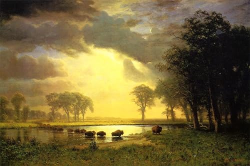PMEFGJDPE Berühmte Gemälde Leinwand Wandkunst Malerei Wandkunst Der tierlehrpfad von albert bierstadt Mode Leinwand Malerei für Office Home Decor 60x90cm PMEFGJDPE Berühmte Gemälde Leinwand Wandkunst Malerei Wandkunst Der tierlehrpfad von albert bierstadt Mode Leinwand Malerei für Office Home Decor 60x90cm von PMEFGJDPE