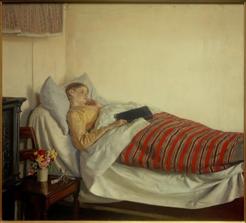 PMEFGJDPE Berühmte Gemälde Leinwand Wandkunst Malerei Wandkunst Ein krankes Junges mädchen von michael peter ancher Mode Leinwand Malerei für Office Home Decor 60x90cm PMEFGJDPE Berühmte Gemälde Leinwand Wandkunst Malerei Wandkunst Ein krankes Junges mädchen von michael peter ancher Mode Leinwand Malerei für Office Home Decor 60x90cm von PMEFGJDPE