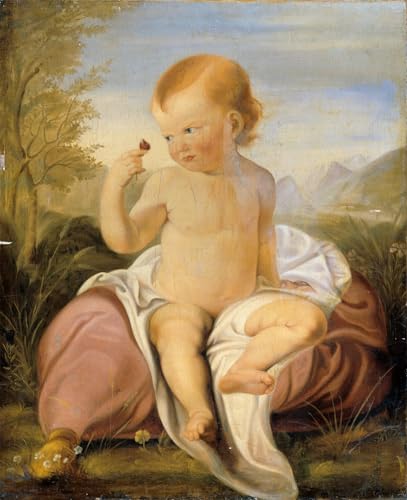 PMEFGJDPE Berühmte Gemälde Leinwand Wandkunst Malerei Wandkunst Kind mit Wickenblüte von Philipp Otto Runge Mode Leinwand Malerei für Office Home Decor 60x90cm PMEFGJDPE Berühmte Gemälde Leinwand Wandkunst Malerei Wandkunst Kind mit Wickenblüte von Philipp Otto Runge Mode Leinwand Malerei für Office Home Decor 60x90cm von PMEFGJDPE