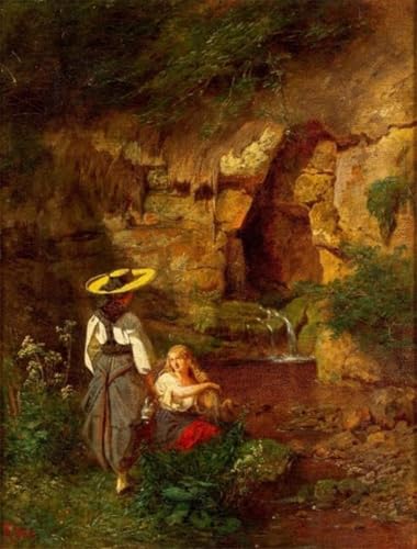PMEFGJDPE Berühmte Gemälde Leinwand Wandkunst Malerei Wandkunst Sommerliche Waldlandschaft Von Ferdinand Keller Mode Leinwand Malerei für Office Home Decor 60x90cm PMEFGJDPE Berühmte Gemälde Leinwand Wandkunst Malerei Wandkunst Sommerliche Waldlandschaft Von Ferdinand Keller Mode Leinwand Malerei für Office Home Decor 60x90cm von PMEFGJDPE
