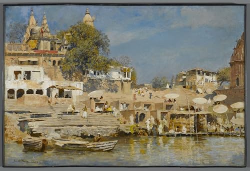PMEFGJDPE Berühmte Gemälde Leinwand Wandkunst Malerei Wandkunst Tempel und bade-ghat in benares von edwin lord weeks Mode Leinwand Malerei für Office Home Decor 60x90cm PMEFGJDPE Berühmte Gemälde Leinwand Wandkunst Malerei Wandkunst Tempel und bade-ghat in benares von edwin lord weeks Mode Leinwand Malerei für Office Home Decor 60x90cm von PMEFGJDPE