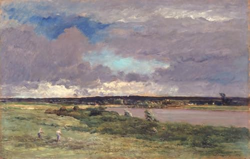 PMEFGJDPE Berühmte Gemälde Leinwand Wandkunst Malerei Wandkunst The Coming Storm Early Spring von Charles Francois Daubigny Mode Leinwand Malerei für Office Home Decor 60x90cm von PMEFGJDPE