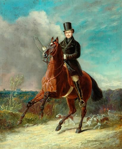 PMEFGJDPE Berühmte Gemälde Leinwand Wandkunst Malerei Wandkunst Theconsort on Horseback von Frederick Herring Senior Mode Leinwand Malerei für Office Home Decor 60x90cm von PMEFGJDPE