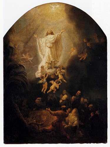 PMEFGJDPE Berühmte Gemälde Leinwand Wandkunst Malerei Wandkunst die Himmelfahrt Christi Rembrandt Mode Leinwand Malerei für Office Home Decor 60x90cm PMEFGJDPE Berühmte Gemälde Leinwand Wandkunst Malerei Wandkunst die Himmelfahrt Christi Rembrandt Mode Leinwand Malerei für Office Home Decor 60x90cm von PMEFGJDPE