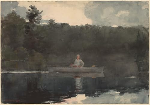 PMEFGJDPE Berühmte Gemälde Poster Kunstdrucke Porträts Wandkunst Der einsame von winslow homer Leinwand Ölgemälde für Heimtextilien 60x90cm von PMEFGJDPE
