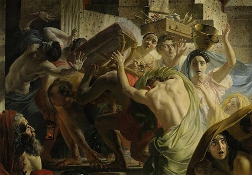 PMEFGJDPE Berühmte Gemälde Poster Kunstdrucke Porträts Wandkunst Detail des letzten Tages von Pompeji von Karl Pavlovich Bryullov Leinwand Ölgemälde für Heimtextilien 60x90cm PMEFGJDPE Berühmte Gemälde Poster Kunstdrucke Porträts Wandkunst Detail des letzten Tages von Pompeji von Karl Pavlovich Bryullov Leinwand Ölgemälde für Heimtextilien 60x90cm von PMEFGJDPE