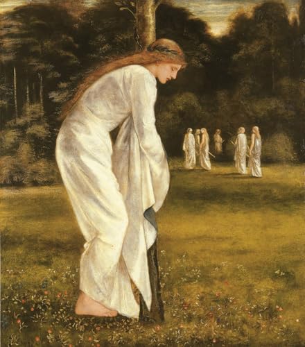 PMEFGJDPE Berühmte Gemälde Poster Kunstdrucke Porträts Wandkunst Die Prinzessin an einen Baum gebunden von Edward Burne Jones Leinwand Ölgemälde für Heimtextilien 60x90cm von PMEFGJDPE