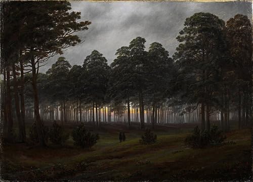PMEFGJDPE Berühmte Gemälde Poster Kunstdrucke Porträts Wandkunst Die Tageszeiten: Der Abend von Caspar David Friedrich Leinwand Ölgemälde für Heimtextilien 60x90cm PMEFGJDPE Berühmte Gemälde Poster Kunstdrucke Porträts Wandkunst Die Tageszeiten: Der Abend von Caspar David Friedrich Leinwand Ölgemälde für Heimtextilien 60x90cm von PMEFGJDPE