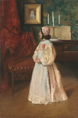 PMEFGJDPE Berühmte Gemälde Poster Kunstdrucke Porträts Wandkunst Porträt meiner Tochtervon William Merritt Leinwand Ölgemälde für Heimtextilien 60x90cm PMEFGJDPE Berühmte Gemälde Poster Kunstdrucke Porträts Wandkunst Porträt meiner Tochtervon William Merritt Leinwand Ölgemälde für Heimtextilien 60x90cm von PMEFGJDPE