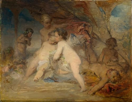PMEFGJDPE Berühmte Gemälde Poster Kunstdrucke Porträts Wandkunst Putti und ein junger eros in einer Waldschlucht von arnold böcklin Leinwand Ölgemälde für Heimtextilien 60x90cm PMEFGJDPE Berühmte Gemälde Poster Kunstdrucke Porträts Wandkunst Putti und ein junger eros in einer Waldschlucht von arnold böcklin Leinwand Ölgemälde für Heimtextilien 60x90cm von PMEFGJDPE