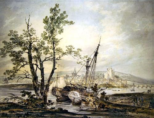 PMEFGJDPE Berühmte Gemälde Poster Kunstdrucke Porträts Wandkunst Rochester von Mallord William Turner Leinwand Ölgemälde für Heimtextilien 60x90cm PMEFGJDPE Berühmte Gemälde Poster Kunstdrucke Porträts Wandkunst Rochester von Mallord William Turner Leinwand Ölgemälde für Heimtextilien 60x90cm von PMEFGJDPE