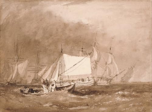PMEFGJDPE Berühmte Gemälde Poster Kunstdrucke Porträts Wandkunst Schifffahrtsszene mit Fischern von Mallord William Turner Leinwand Ölgemälde für Heimtextilien 60x90cm PMEFGJDPE Berühmte Gemälde Poster Kunstdrucke Porträts Wandkunst Schifffahrtsszene mit Fischern von Mallord William Turner Leinwand Ölgemälde für Heimtextilien 60x90cm von PMEFGJDPE
