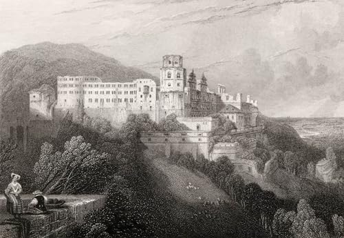 PMEFGJDPE Berühmte Gemälde Poster Kunstdrucke Porträts Wandkunst Schloss Heidelberg Heidelberg, gestochen von David Roberts Leinwand Ölgemälde für Heimtextilien 60x90cm PMEFGJDPE Berühmte Gemälde Poster Kunstdrucke Porträts Wandkunst Schloss Heidelberg Heidelberg, gestochen von David Roberts Leinwand Ölgemälde für Heimtextilien 60x90cm von PMEFGJDPE