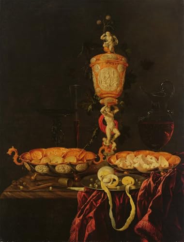 PMEFGJDPE Berühmte Gemälde Poster Kunstdrucke Porträts Wandkunst Stillleben mit Kelch von Johann Georg Hinz Leinwand Ölgemälde für Heimtextilien 60x90cm PMEFGJDPE Berühmte Gemälde Poster Kunstdrucke Porträts Wandkunst Stillleben mit Kelch von Johann Georg Hinz Leinwand Ölgemälde für Heimtextilien 60x90cm von PMEFGJDPE