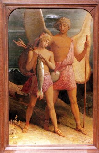 PMEFGJDPE Berühmte Gemälde Poster Kunstdrucke Porträts Wandkunst Tobias und der engel von sascha schneider Leinwand Ölgemälde für Heimtextilien 60x90cm von PMEFGJDPE